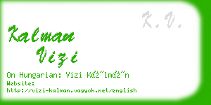 kalman vizi business card